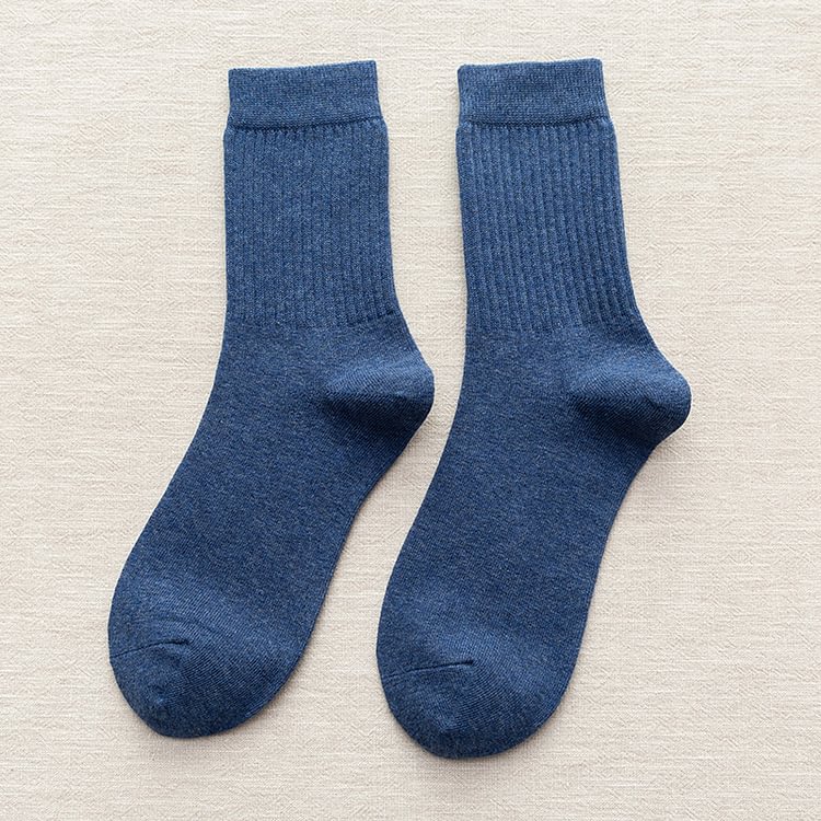 Multicolor Cotton Knit Sweat-wicking Socks