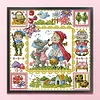 Red Riding Hood And Grandma Wolf-14CT Stamped Cross Stitch Egyptian Cotton 30*30cm/11.81*11.81in tapestrymarket