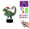 Acryl Weihnachten Dinosaurier doppelseitig - 5d DIY Bastellampe