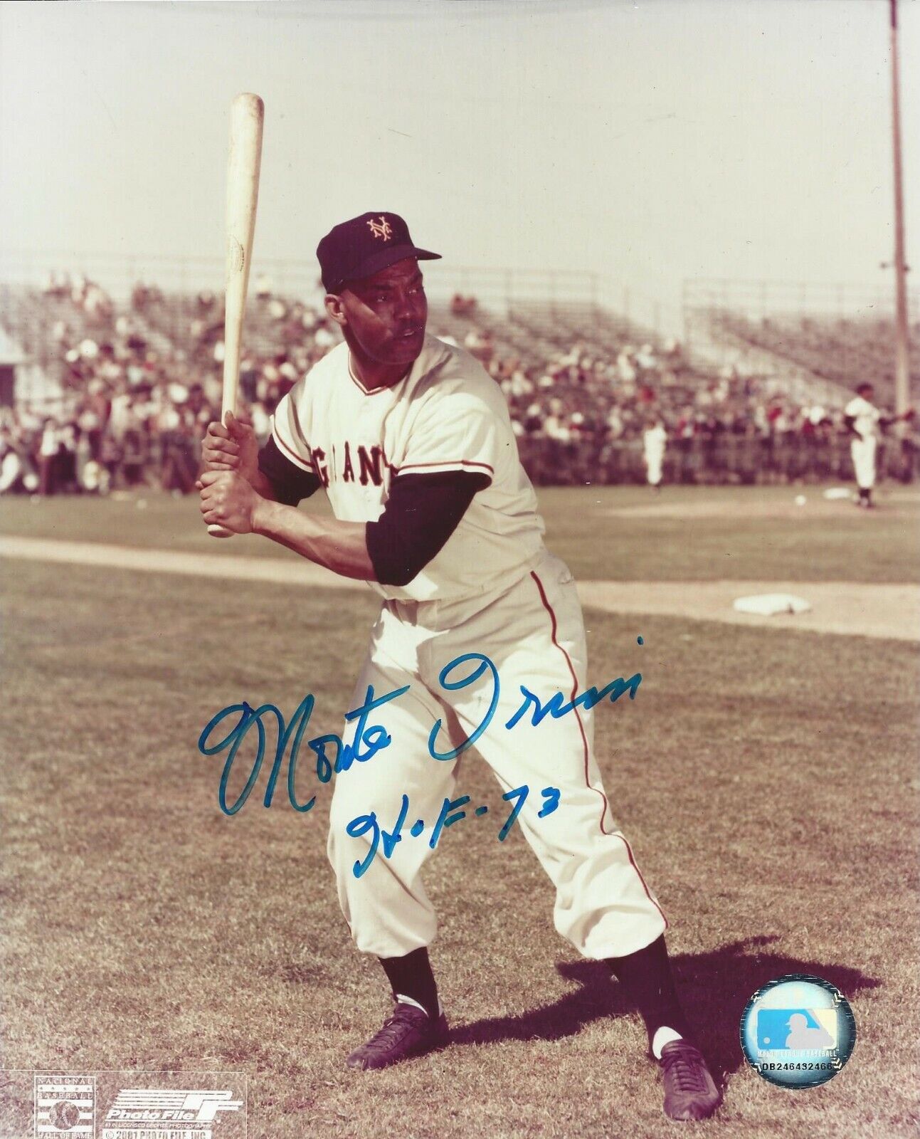 Monte Irvin autographed 8x10 New York Giants HOF Deceased#1