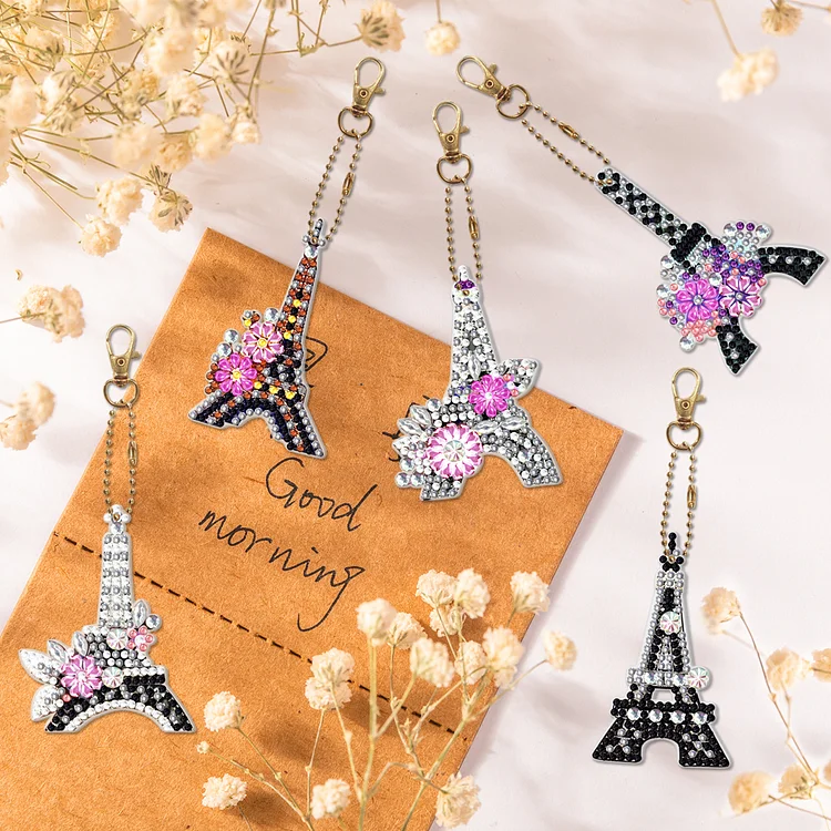 Diamond Painting Keychain DIY Double-sided Special-shaped Drill Key Ring  Pendant