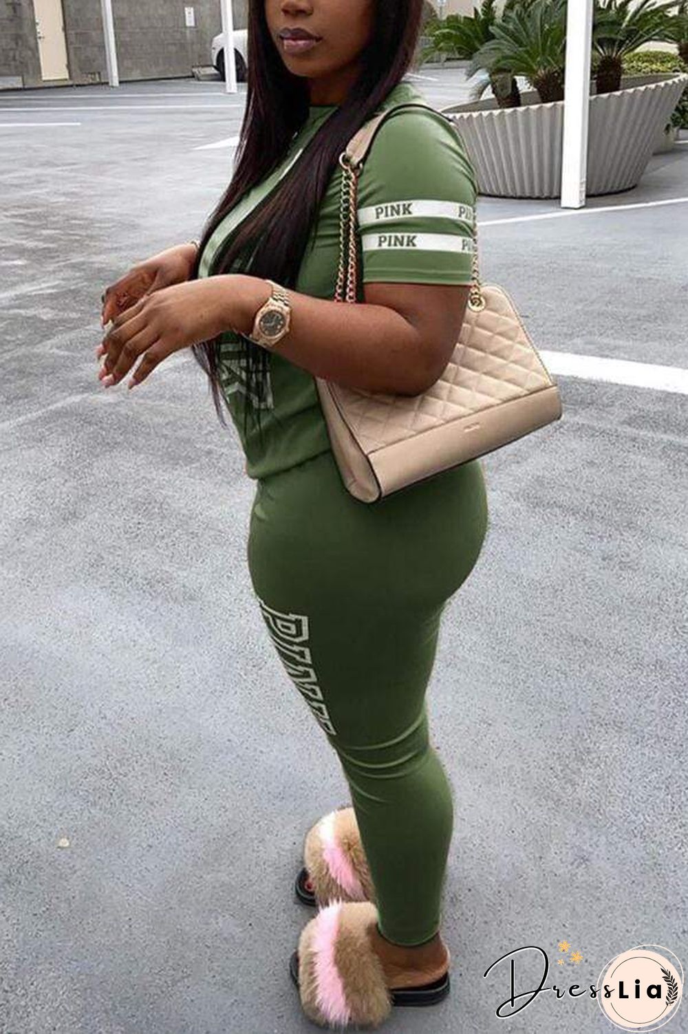 Casual Sport Letter Printed Set