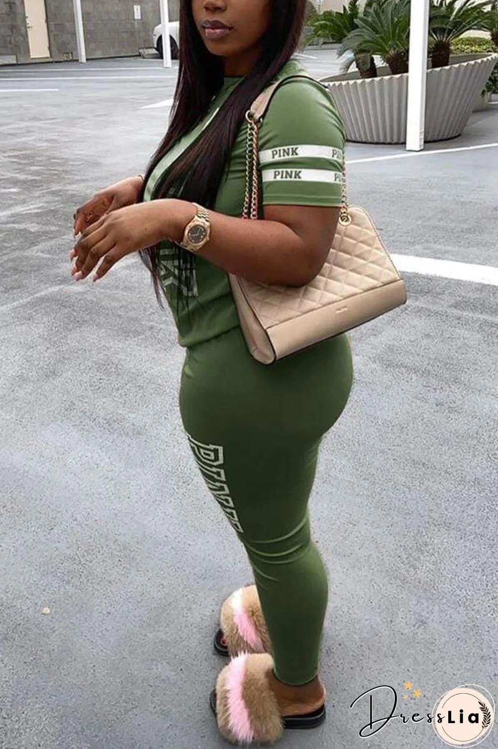 Casual Sport Letter Printed Set