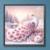 Diamond Painting-DIY Crystal Rhinestone Snowy Peacock