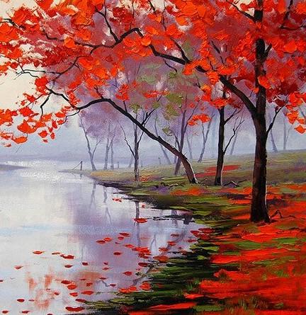 

Autumn Fallen leaves – Paint By Numbers - 40*50CM, 501 Original