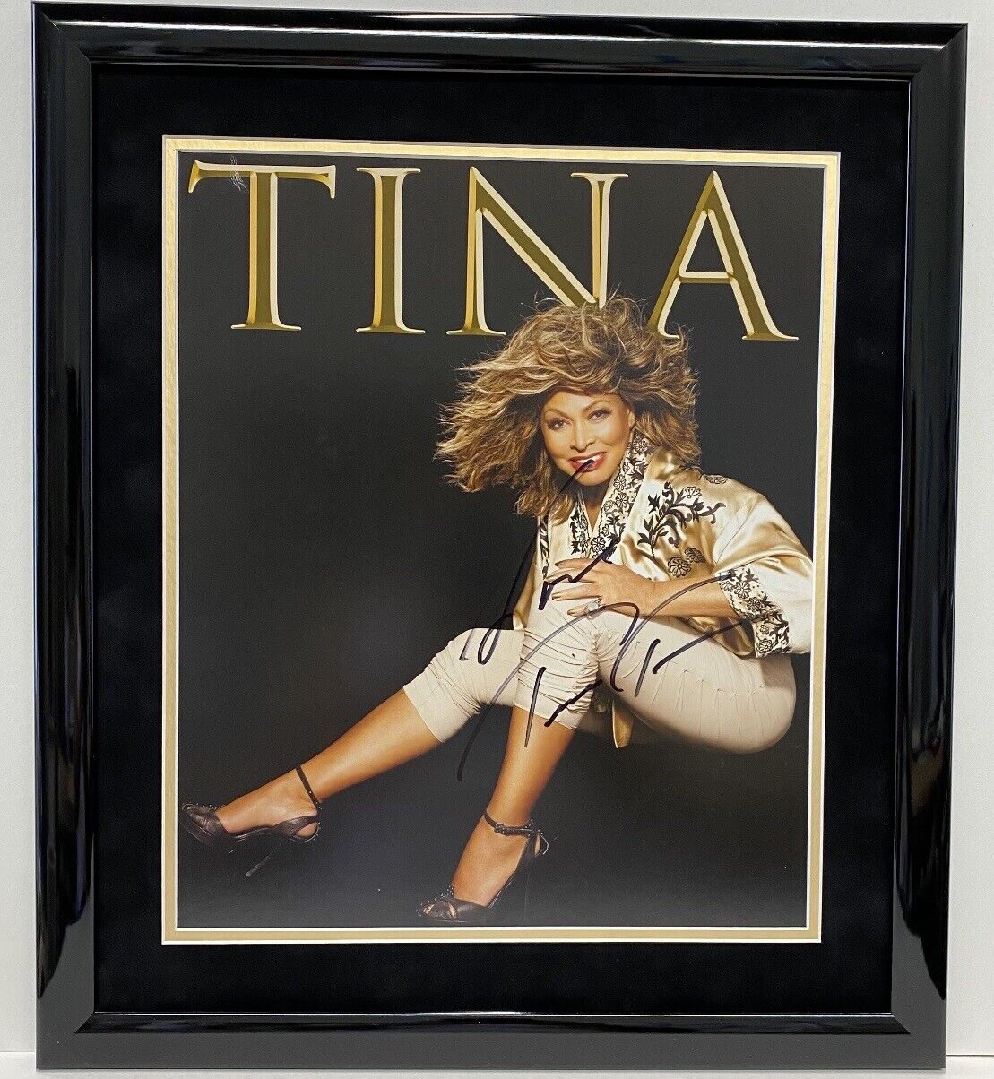 Tina Turner SIGNED Autographed Framed Photo Poster painting 15X18 Sexy Rock And Roll