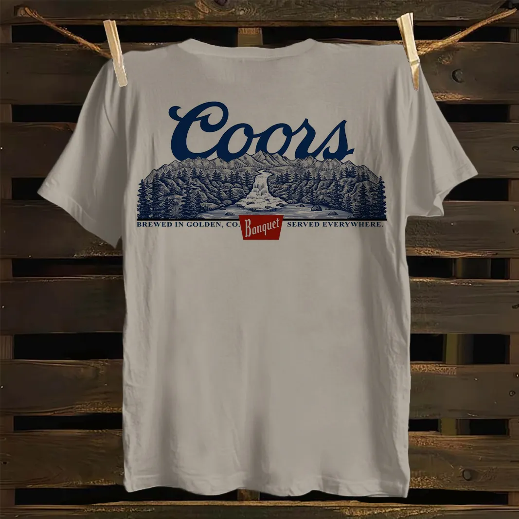 Classic Mountain Scene Slogan Graphic Men's T-shirt