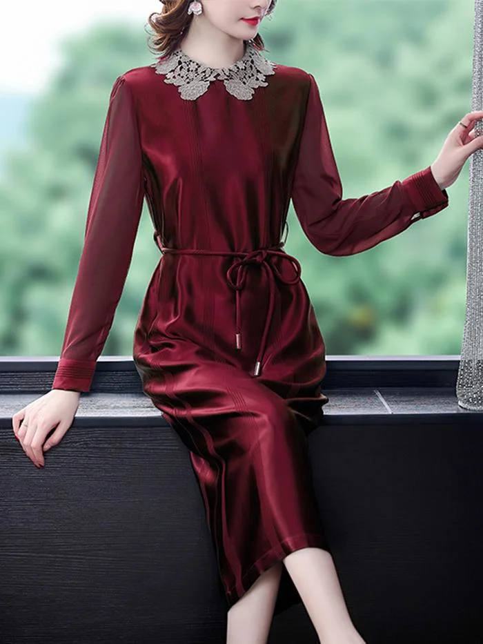 Acetate Satin Temperament Dress