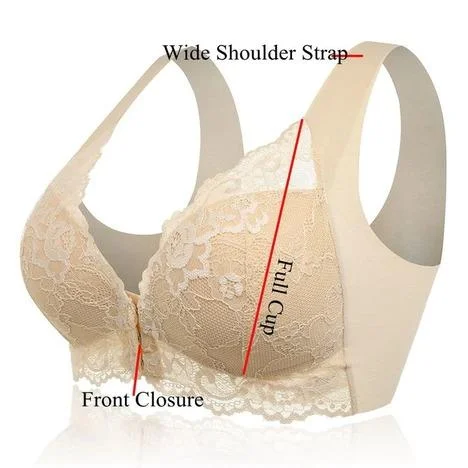 WOOBILLY® FRONT CLOSURE '5D' SHAPING PUSH UP COMFY WIRELESS BEAUTY BACK BRA（BUY 1 GET 2 FREE）(3 PACK)