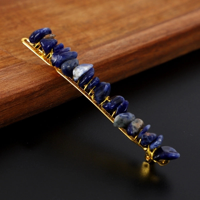 Women’s Retro Geometric Natural Crystal Hair Clip