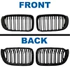 BILLDIO F25 F26 Grille - Black Kidney Grill Compatible with 2014-2017 X3 F25, 2014-2018 X4 F26? Double Slats Glossy Black