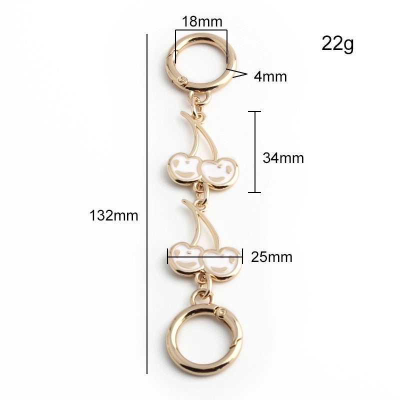 In Stock Cherry Color-free Extension Chain Cocoa Pool Shoulder Strap Old Flower Mini Women’s Bag Strawberry Decoration Replacement Chain