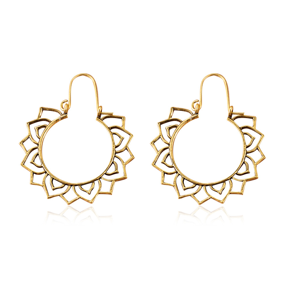 Hollow Rose Sun Earrings