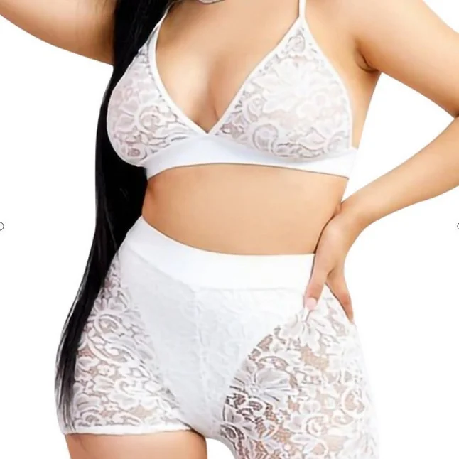 Churchf New Love Black Home Clothes Two-Piece Set Of Fashion And Comfortable Lace Lace Pajamas Set