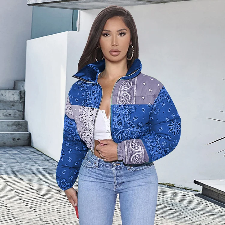 Toloer 2020 Cashew Flower Women's Fashion Casual Winter New Cotton Clothing Bread Clothing-Outfit Ideas