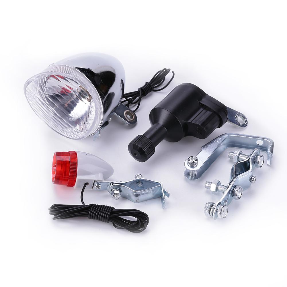

Bike Cycling Dynamo Lights Set Safety No Batteries Needed Headlight Rear, 501 Original