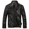 Men's Stand Up Collar Plus Velvet Leather Jacket