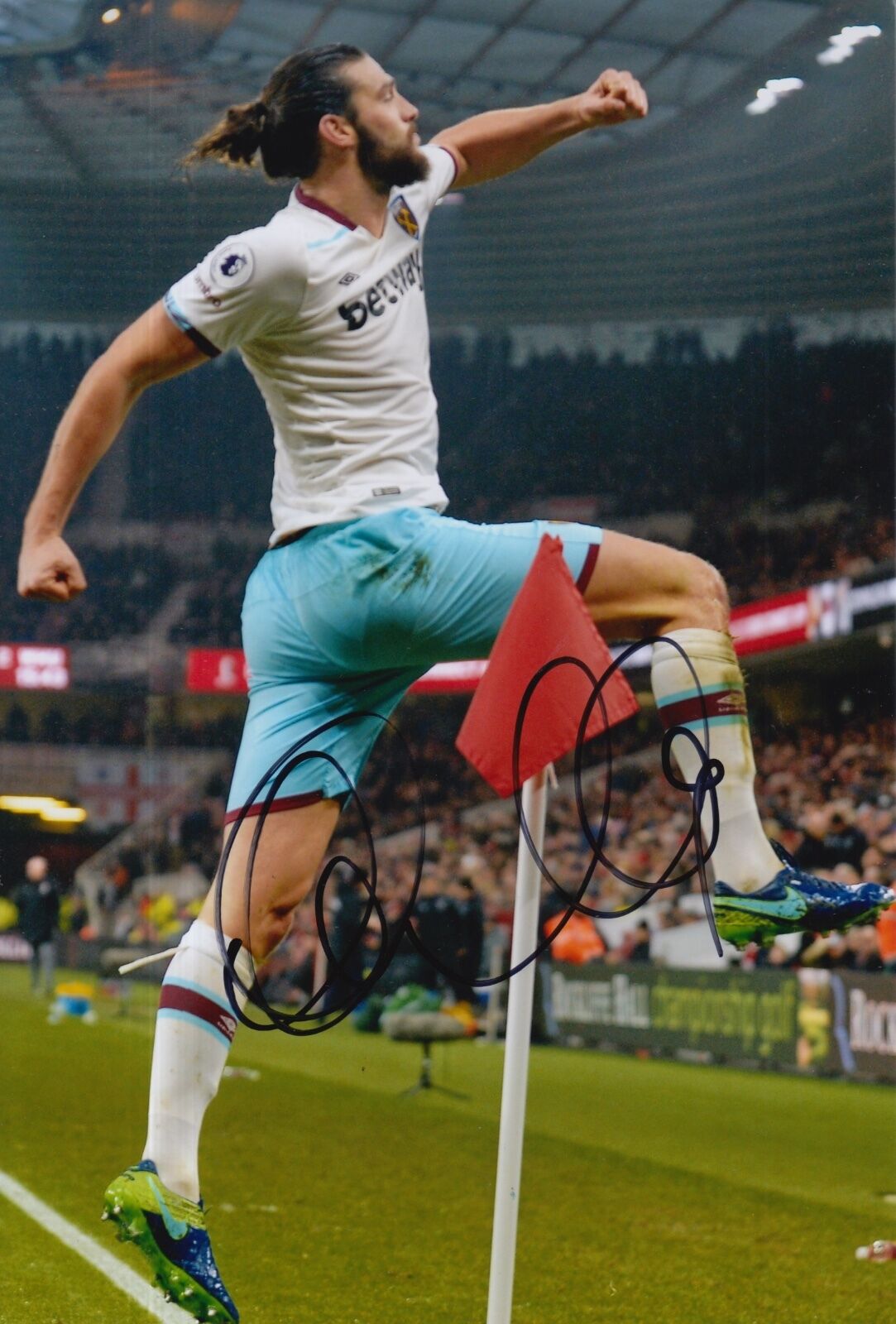 WEST HAM UNITED HAND SIGNED ANDY CARROLL 12X8 Photo Poster painting PROOF 2.