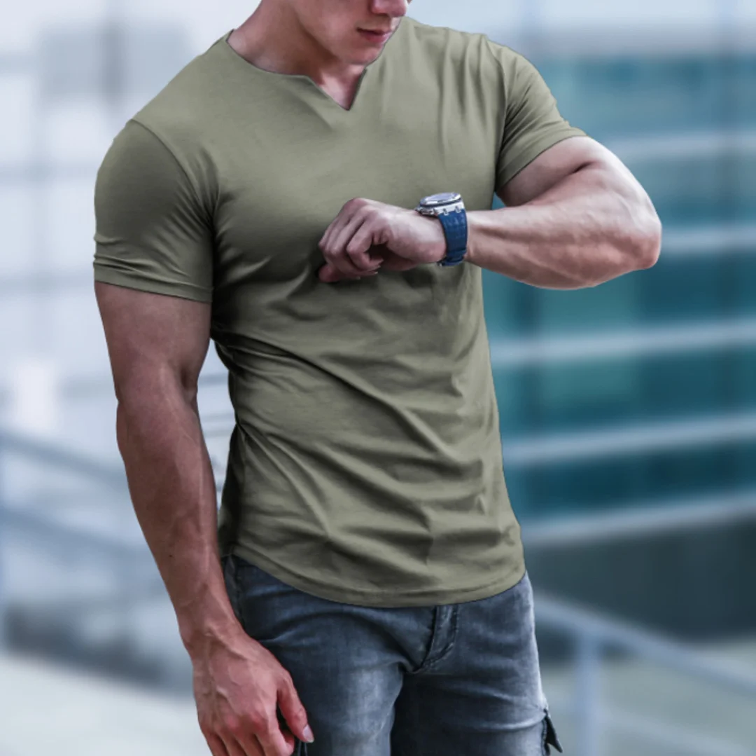 V-Neck Casual T-Shirt-inspireuse