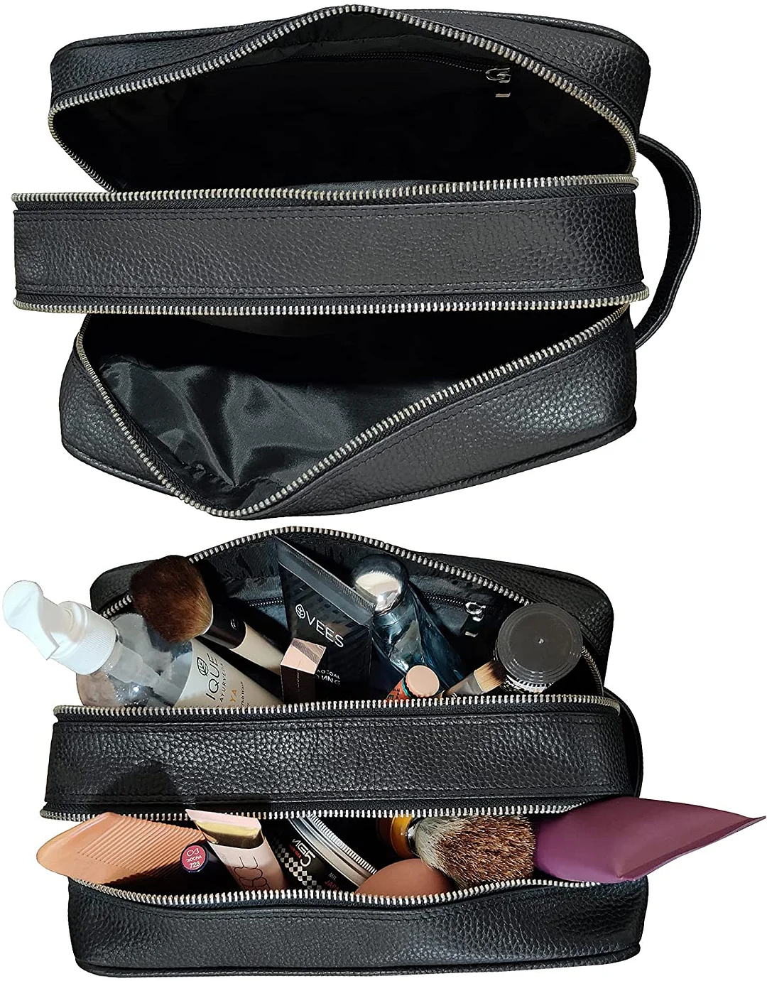 Genuine Leather Travel Toiletry Bag