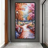 Chemin forestier - perceuse ronde peinture diamant - 40*70cm (grande taille)
