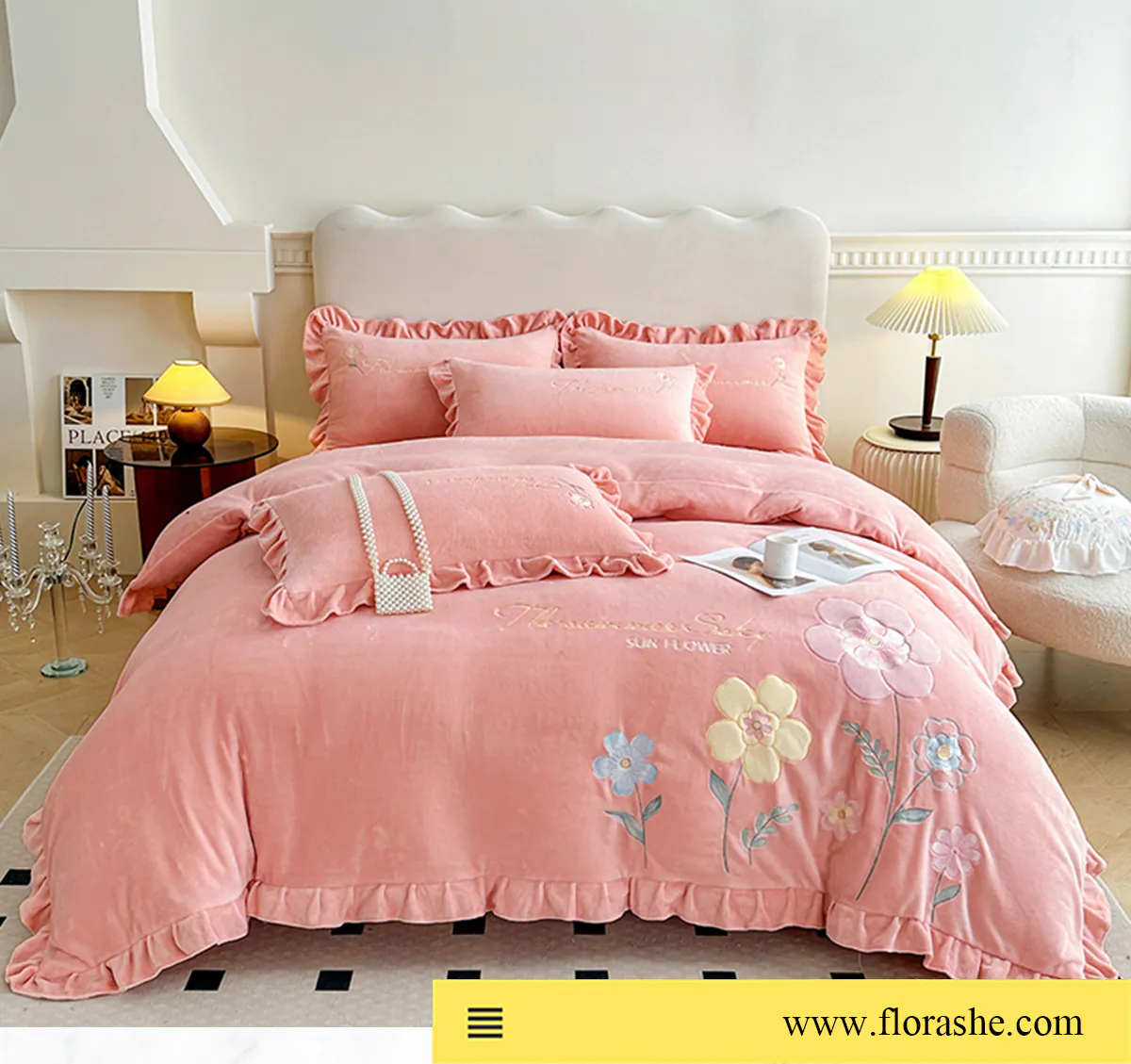 Floral-Embroidery-Matte-Milk-Velvet-Comforter-Cover-Bedding-Set20