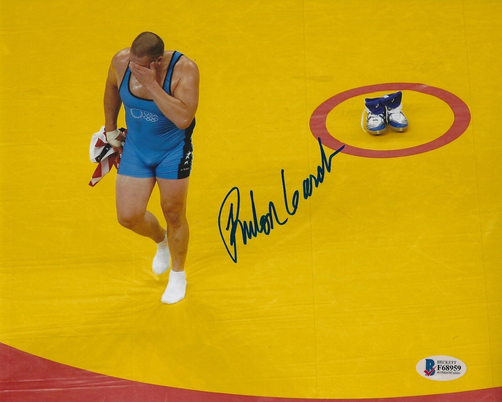 Rulon Gardner Signed 8x10 Photo Poster painting BAS Beckett COA 2000 2004 Olympic USA Wrestling