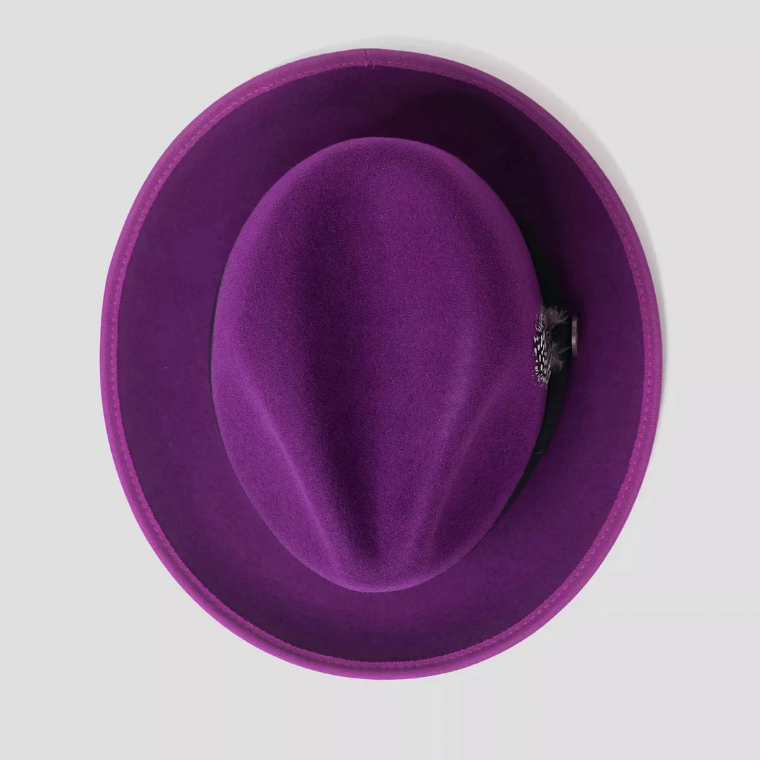HatsFashion  Bikary Fedora &ndash; Violet[Fast shipping and box packing]