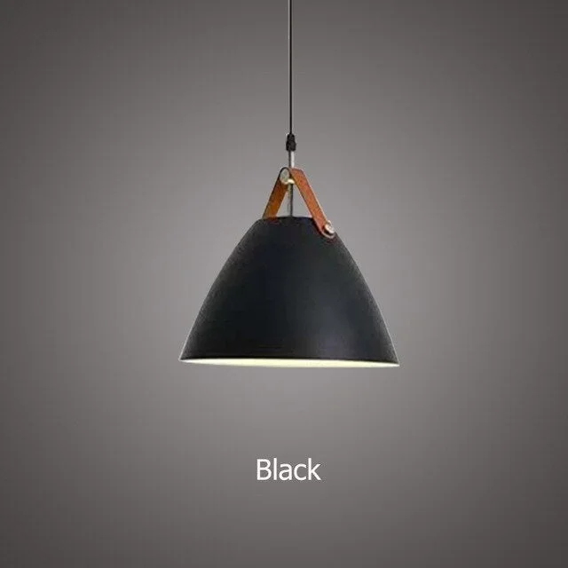 Nordic Simple Black White Pendant Light E27 LED Modern Hanging Lamp For Bedroom Living Room Hotel Restaurant Cafe Dining Room