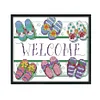 Welcome-14CT Stamped Cross Stitch Kit(21*18cm)