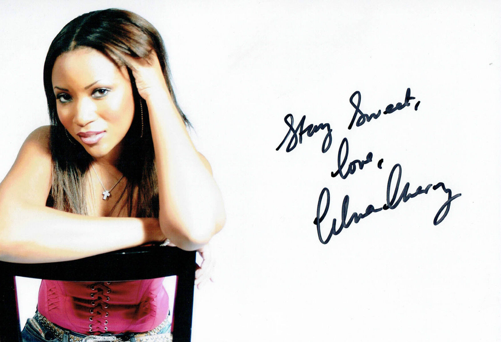 Celena CHERRY The HONEYZ Lead Singer Signed Photo Poster painting 1 AFTAL Autograph COA