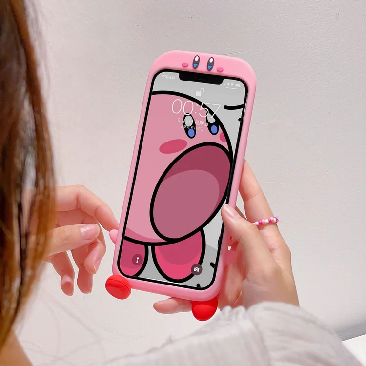 Cute Big Mouth Kirby Phone Case