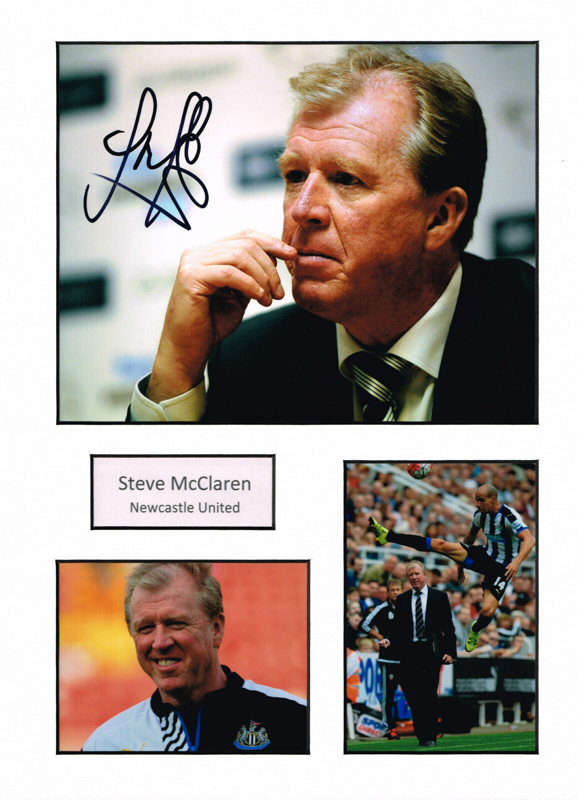 Steve McCLAREN SIGNED Autograph 16x12 Mounted Photo Poster painting AFTAL COA Newcastle United