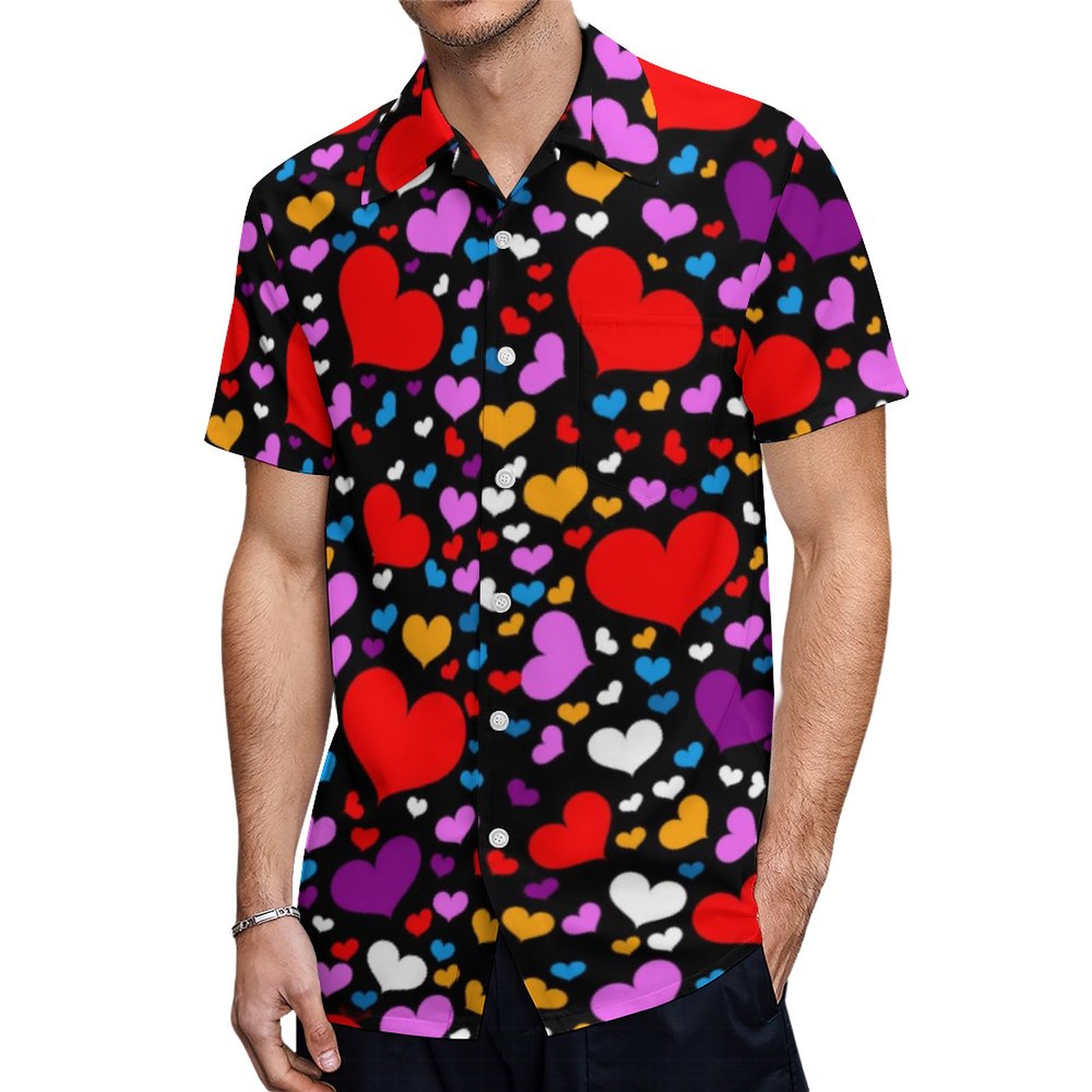 Valentines Day Coming Going Beautiful Hawaiian Shirt Mens Button Down Plus Size Tropical Hawaii Beach Shirts