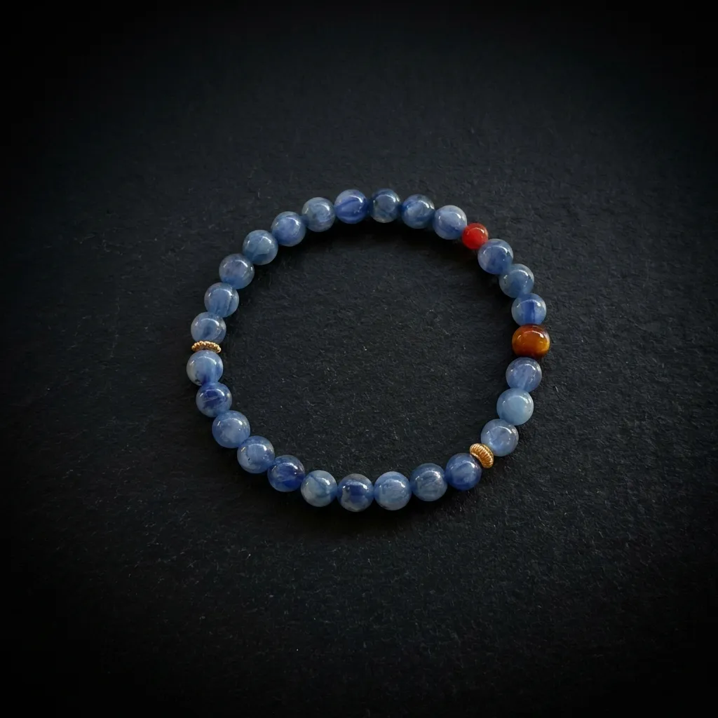 Midnight Ocean | Natural Kyanite Gemstone Bracelet Midnight Ink Edition
