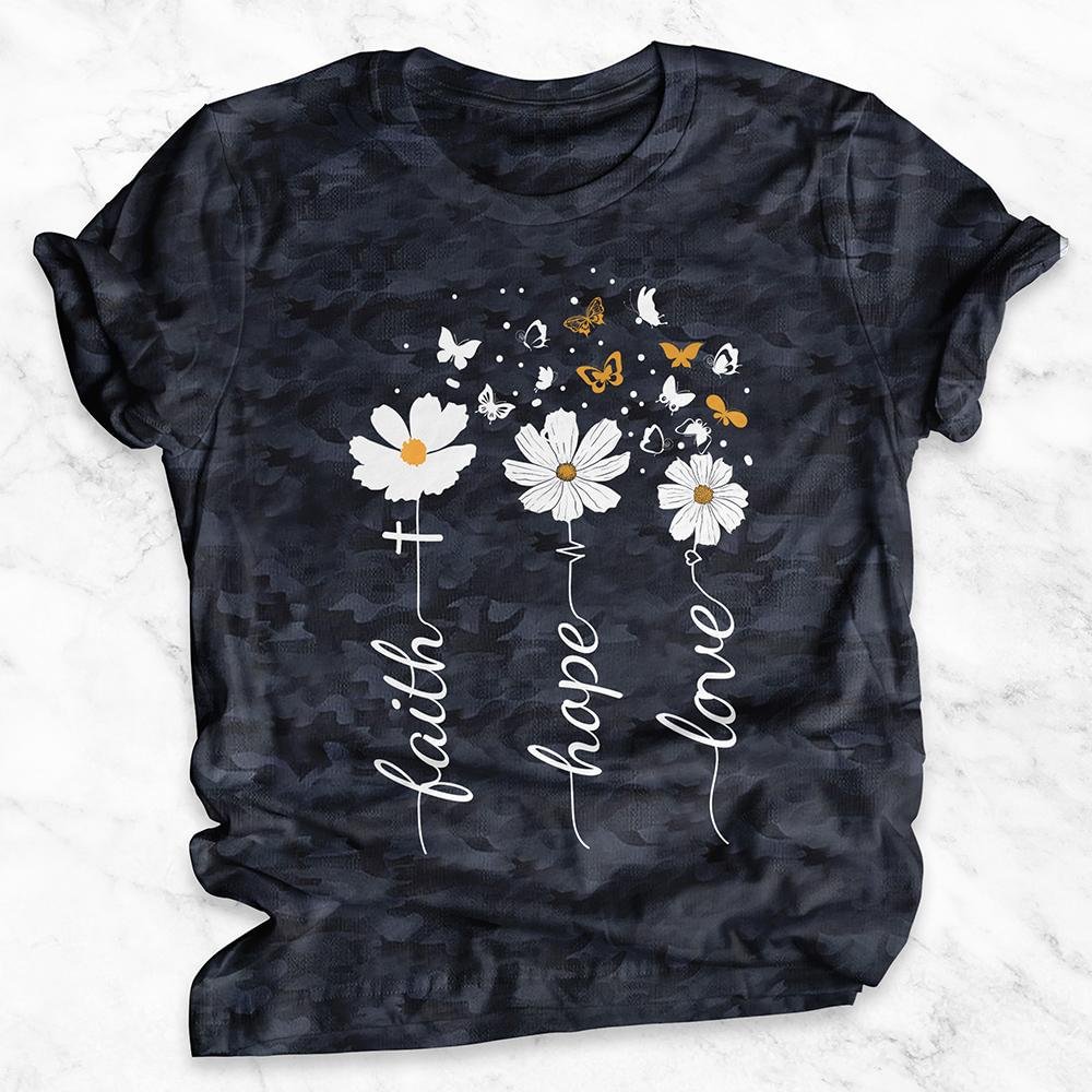 Faith, Hope, Love Camo T-shirt