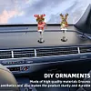 5PCS 2D Flat Xmas Dog DIY Diamond Painting Shake Car Ornaments for Center Console