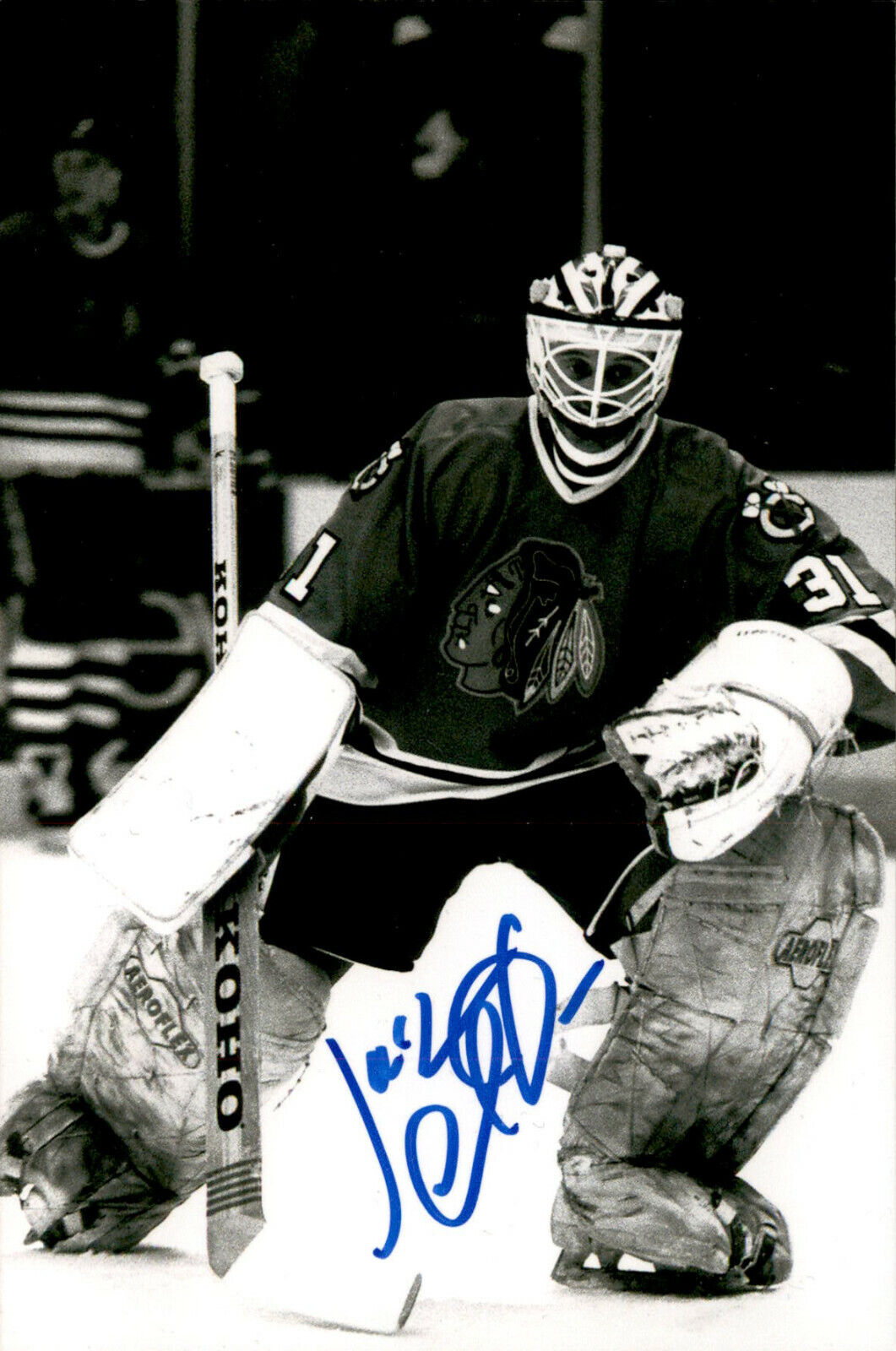 Jacques Cloutier SIGNED autographed 4x6 Photo Poster painting CHICAGO BLACKHAWKS #2