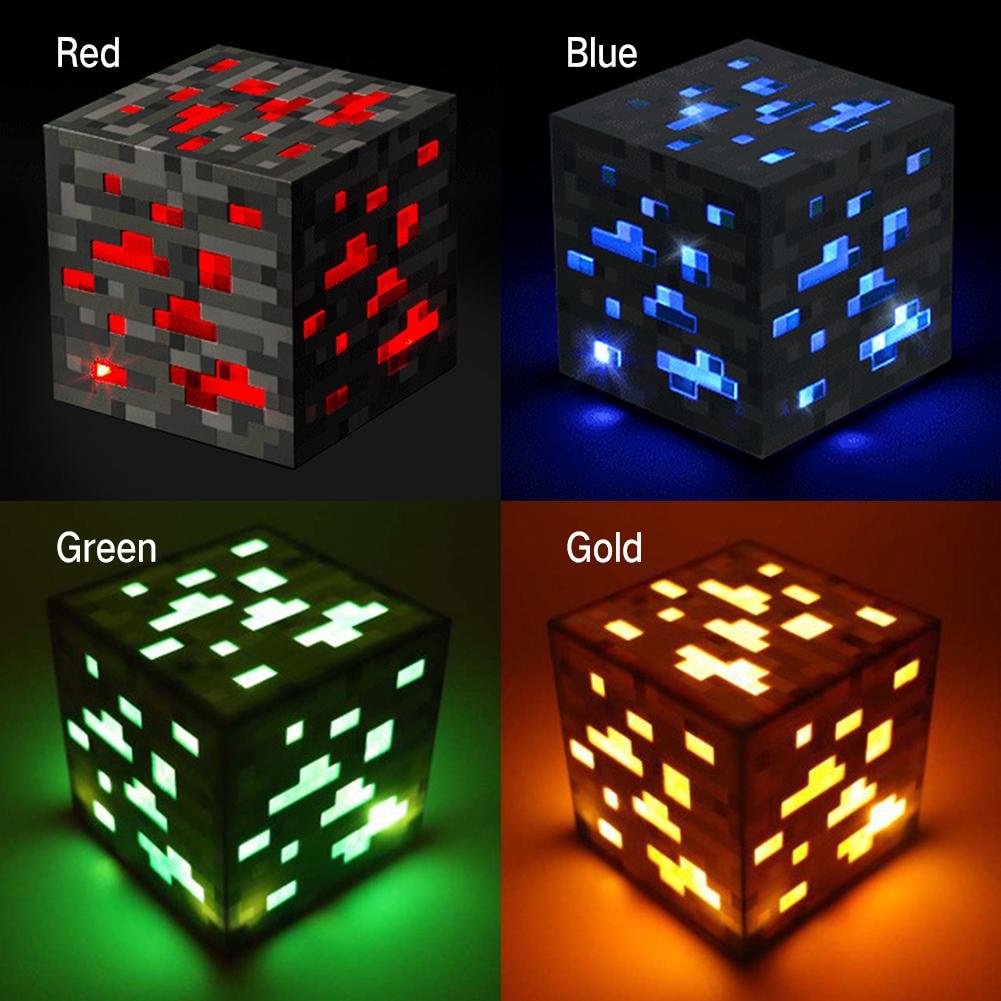 Minecraft Game Torch LED Night Wall Light Luminous Toys