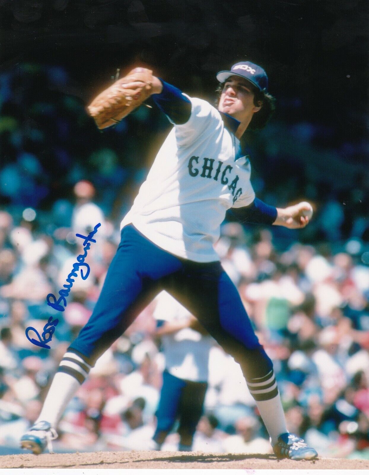 ROSS BAUMGARTEN CHICAGO WHITE SOX ACTION SIGNED 8x10