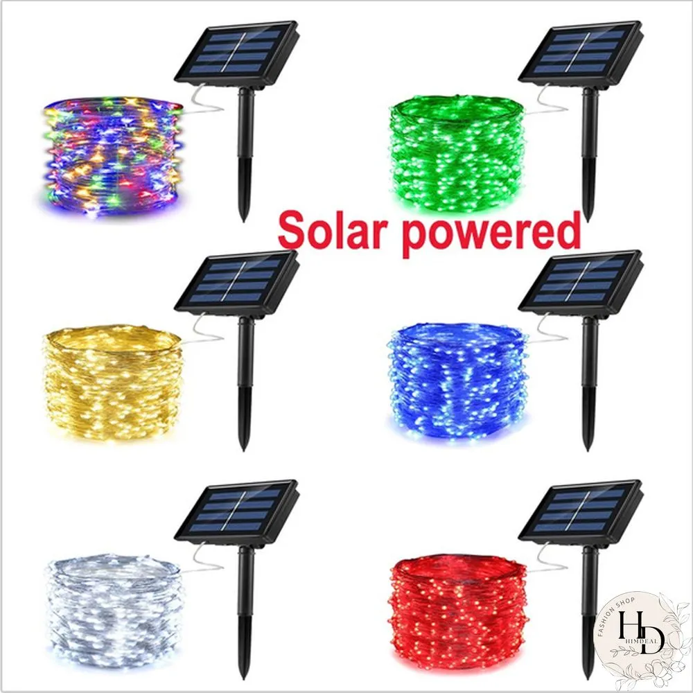 Waterproof Solar-Powered Fairy Modes Copper Wire for Christmas Patio