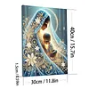 Mother of God DIY Special Shape Drill Pearl Gem Diamond Art Painting Kit with Frame 30x40cm Pearl Art Painting Set for Adults Beginners Home Decor