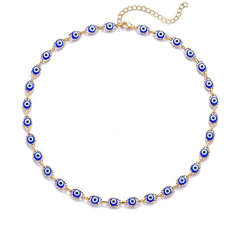 Retro Devil’s Eye Copper Plating Unisex Bracelets Anklet Necklace