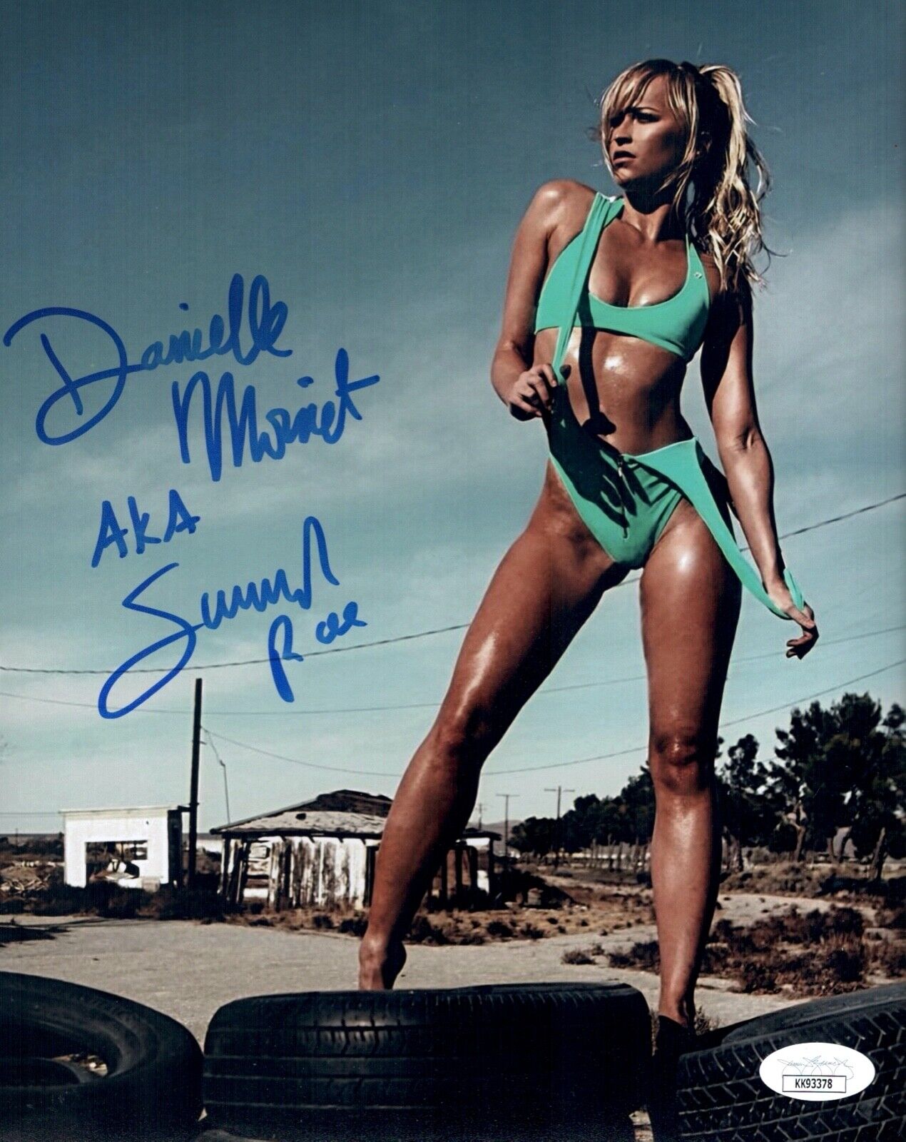 DANIELLE MONET Signed SUMMER RAE 8x10 Photo Poster painting WWE DIVA Autograph JSA COA Cert