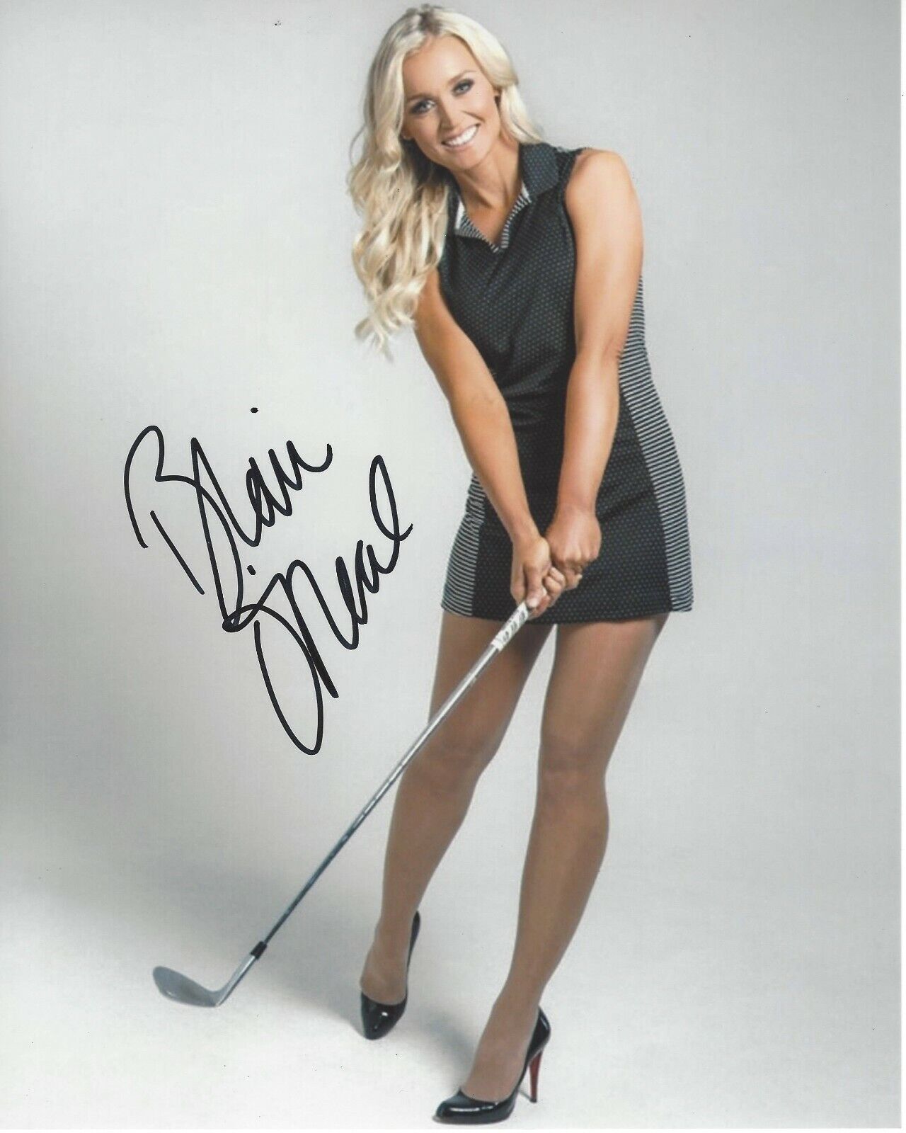 SEXY GOLF MODEL BLAIR O'NEAL SIGNED 8x10 Photo Poster painting 4 w/COA BIG BREAK SCHOOL OF GOLF