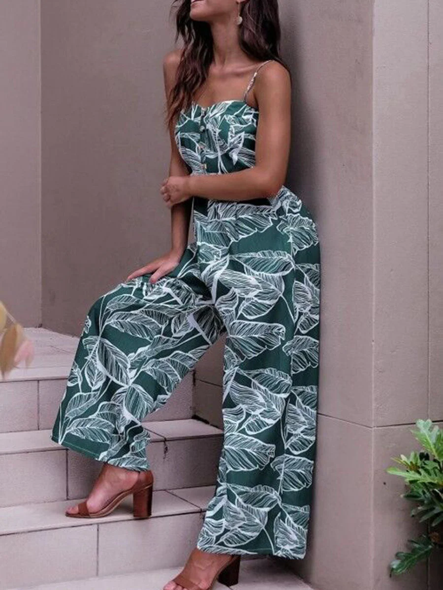Casual Floral Jumpsuit