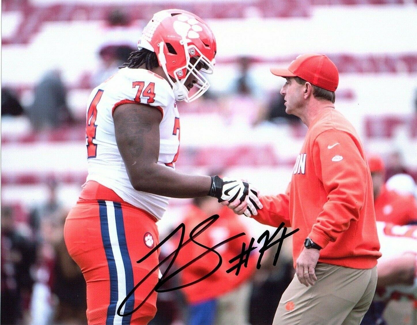 John Simpson Clemson Tigers signed autographed 8x10 football Photo Poster painting Champs DABO d