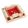 Ensemble de jeu Shut the Box en bois pour 4 joueurs