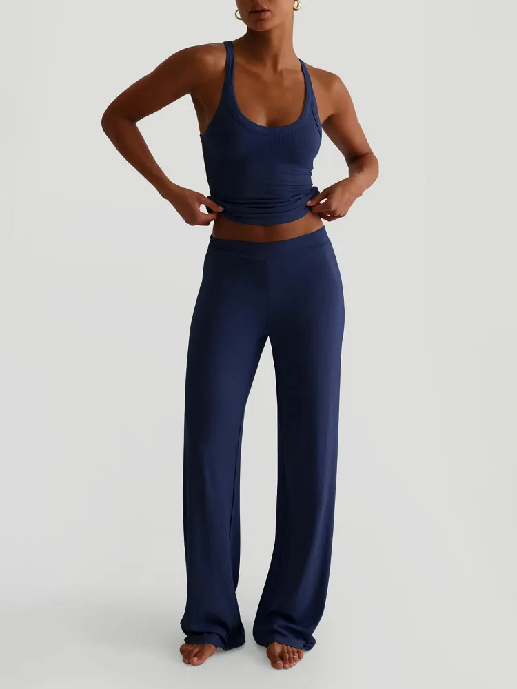 Tank Top Bodycon Trousers Exercise Yoga 2-piece Sets
