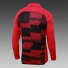 Joyfball 2024/2025 AC Milan Half-Pull Training Suit Red and Black Jersey 1:1 Thai Quality Set